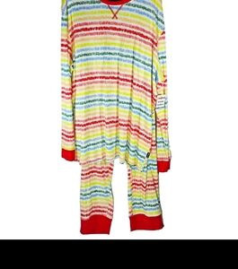 Crayola X Kohls Mens XL Scribble Multicolor Crew Long Sleeve Cotton Pajama Set